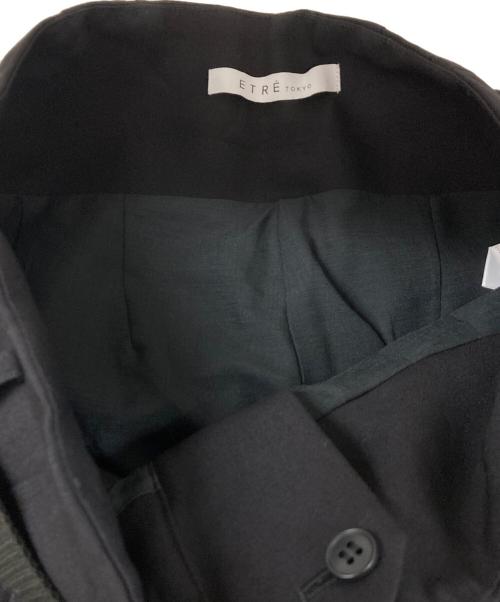 ETRE TOKYO（エトレトウキョウ）ETRE TOKYO (エトレトウキョウ) ハイウエストベルテッドセミワイドパンツ ブラック サイズ:S 未使用品の古着・服飾アイテム