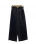 ETRE TOKYO（エトレトウキョウ）の古着「ハイウエストベルテッドセミワイドパンツ」｜ブラック