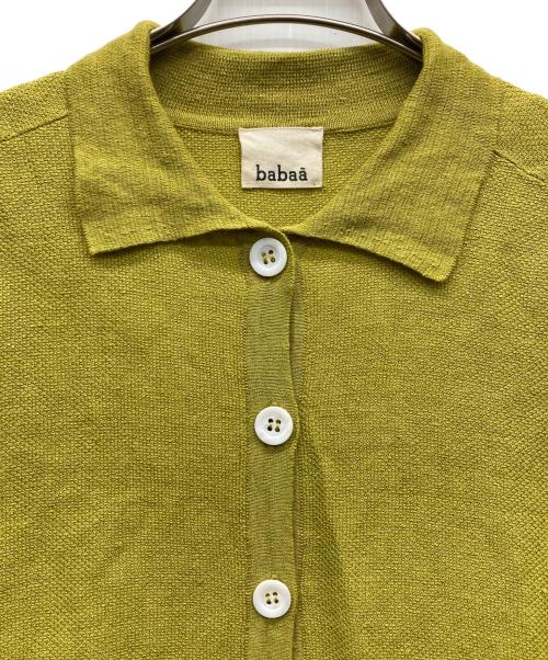 babaa（ババ）babaa (ババ) リネンシャツワンピース 黄緑 サイズ:FREEの古着・服飾アイテム