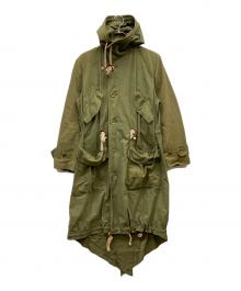 Y's（ワイズ）の古着「フィッシュテールフーデッドコート」｜カーキ
