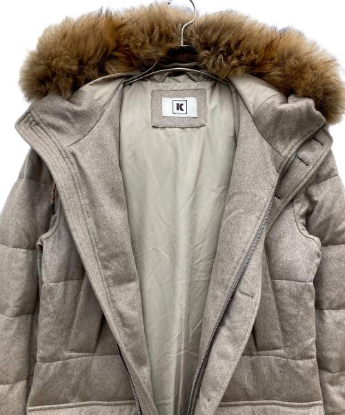 KIRED（キーレッド）KIRED (キーレッド) WANIEN2 カシミヤ ファーダウンコート ベージュ サイズ:46の古着・服飾アイテム