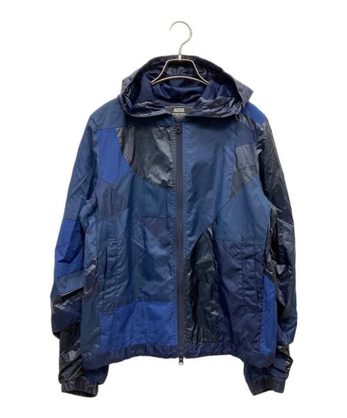 ANREALAGE（アンリアレイジ）ANREALAGE (アンリアレイジ) パッチワークナイロンパーカー ブルー サイズ:46の古着・服飾アイテム
