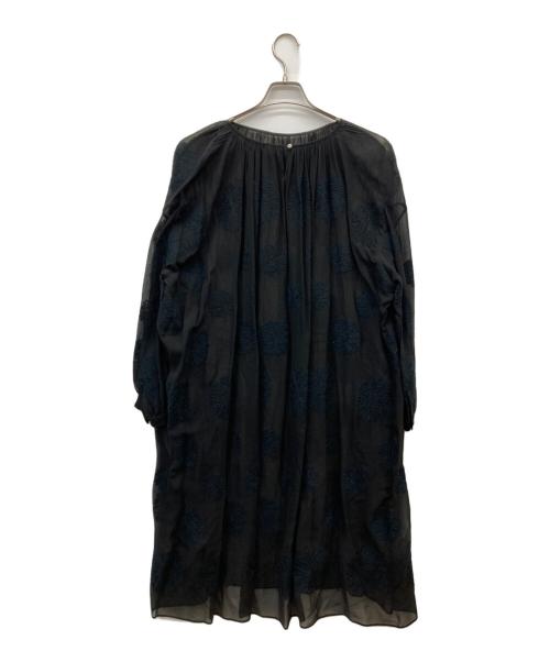 mina perhonen（ミナ ペルホネン）mina perhonen (ミナ ペルホネン) forest dot シルクワンピース ブラック サイズ:40の古着・服飾アイテム