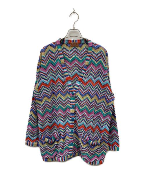 missoni（ミッソーニ）MISSONI (ミッソーニ) ジグザグ柄カーディガン マルチカラー サイズ:31の古着・服飾アイテム