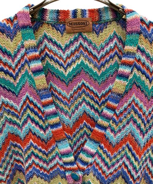 missoni（ミッソーニ）MISSONI (ミッソーニ) ジグザグ柄カーディガン マルチカラー サイズ:31の古着・服飾アイテム