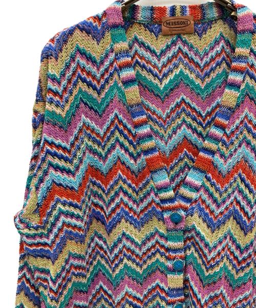 missoni（ミッソーニ）MISSONI (ミッソーニ) ジグザグ柄カーディガン マルチカラー サイズ:31の古着・服飾アイテム