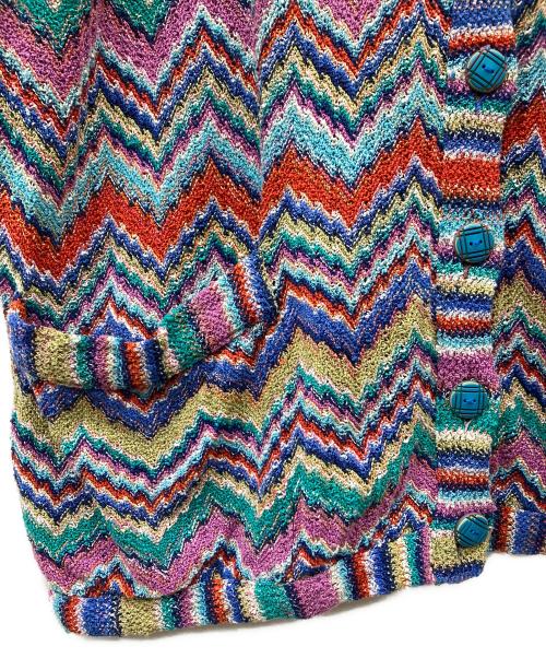 missoni（ミッソーニ）MISSONI (ミッソーニ) ジグザグ柄カーディガン マルチカラー サイズ:31の古着・服飾アイテム