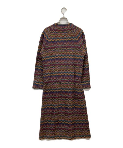 missoni（ミッソーニ）missoni (ミッソーニ) ジグザグ柄ニットワンピース マルチカラー サイズ:32の古着・服飾アイテム