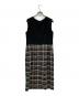 GRACE CONTINENTAL (（グレースコンチネンタル) チェックレースノースリーブワンピース ブラック サイズ:38：7000円
