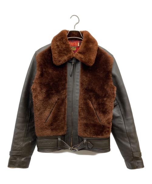 INDIAN MOTORCYCLE（インディアンモーターサイクル）INDIAN MOTORCYCLE (インディアンモーターサイクル) グリズリージャケット/レザージャケット ブラウン サイズ:38の古着・服飾アイテム