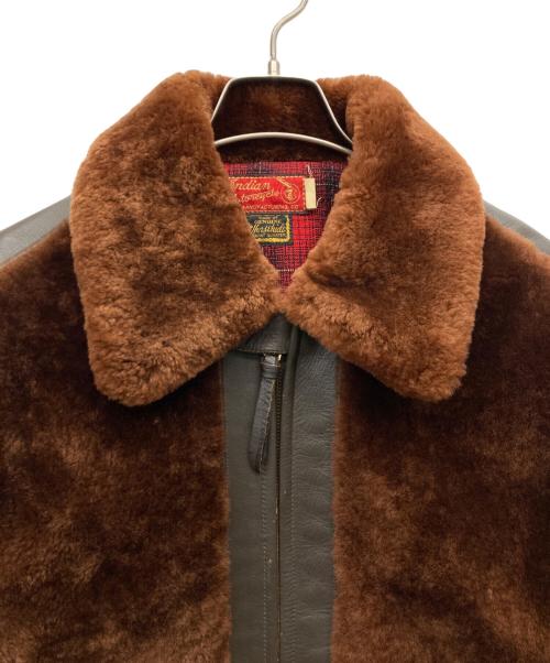 INDIAN MOTORCYCLE（インディアンモーターサイクル）INDIAN MOTORCYCLE (インディアンモーターサイクル) グリズリージャケット/レザージャケット ブラウン サイズ:38の古着・服飾アイテム