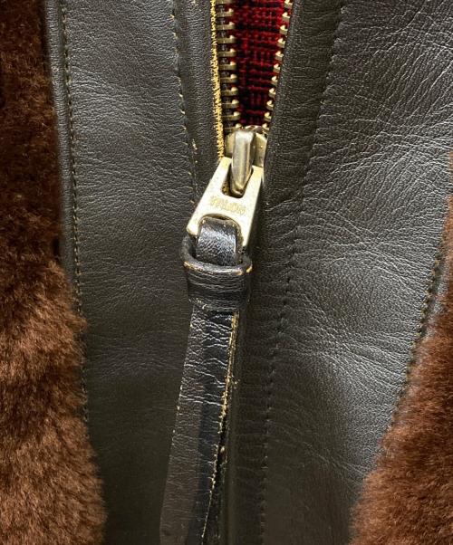 INDIAN MOTORCYCLE（インディアンモーターサイクル）INDIAN MOTORCYCLE (インディアンモーターサイクル) グリズリージャケット/レザージャケット ブラウン サイズ:38の古着・服飾アイテム