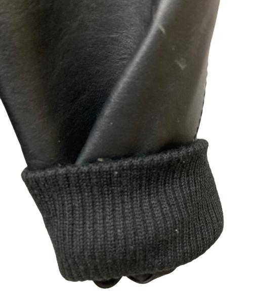 HORN WORKS（ホーンワークス）HORN WORKS (ホーンワークス) 襟スタッズカウレザーブルゾン ブラック サイズ:Lの古着・服飾アイテム