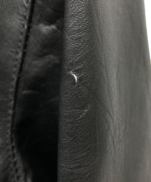 HORN WORKS（ホーンワークス）HORN WORKS (ホーンワークス) 襟スタッズカウレザーブルゾン ブラック サイズ:Lの古着・服飾アイテム