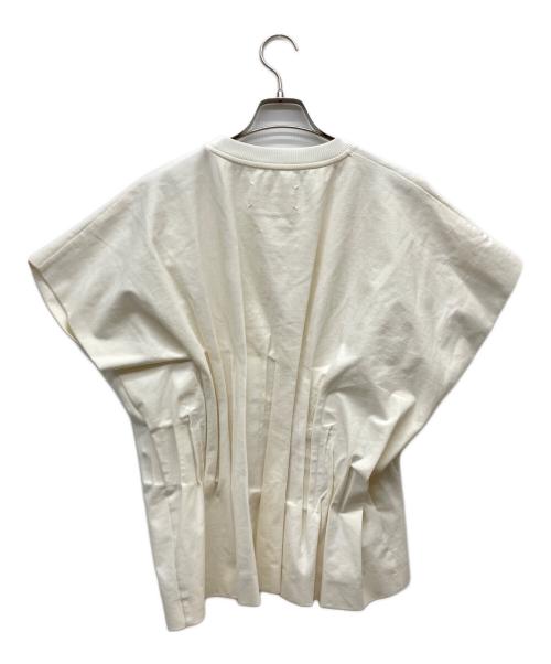 Maison Margiela（メゾンマルジェラ）Maison Margiela (メゾンマルジェラ) ラバーインナーギャザーカットソー ホワイト サイズ:38の古着・服飾アイテム