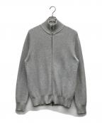 Crucianiクルチアーニ）の古着「カノコ ジップアップニットブルゾン」｜ライトグレー