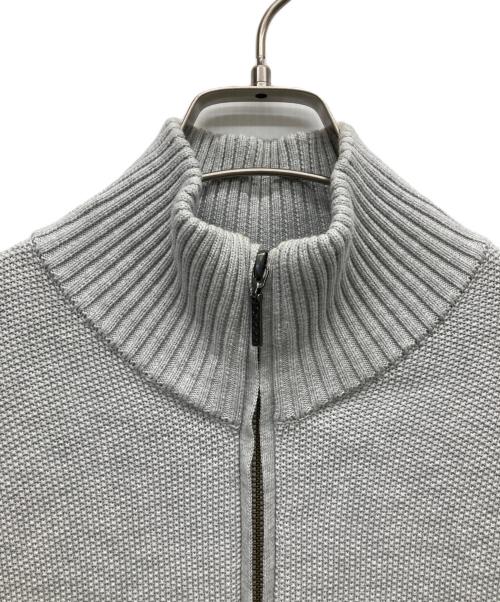 Cruciani（クルチアーニ）Cruciani (クルチアーニ) カノコ ジップアップニットブルゾン ライトグレー サイズ:48の古着・服飾アイテム