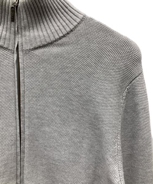 Cruciani（クルチアーニ）Cruciani (クルチアーニ) カノコ ジップアップニットブルゾン ライトグレー サイズ:48の古着・服飾アイテム