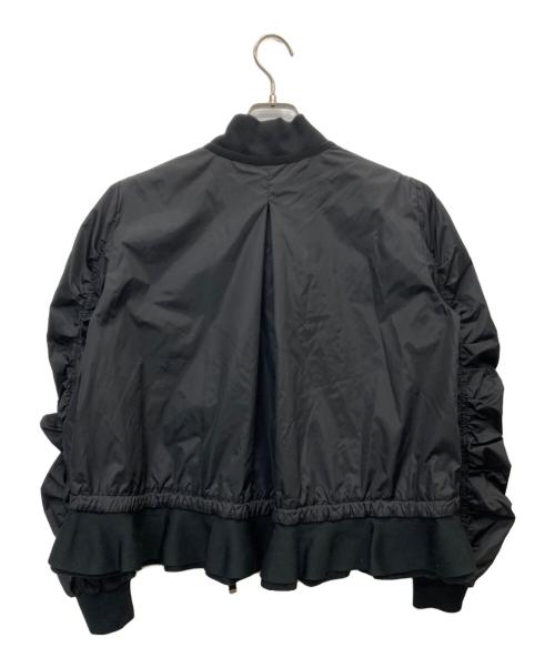 MONCLER（モンクレール）MONCLER (モンクレール) VERHUELL ペプラムジャケット ブラック サイズ:2の古着・服飾アイテム