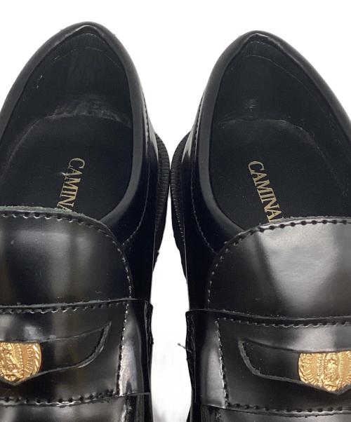 Caminando（カミナンド）Caminando (カミナンド) BEAUTY&YOUTH (ビューティーアンドユース) 別注コインローファー ブラック サイズ:6の古着・服飾アイテム