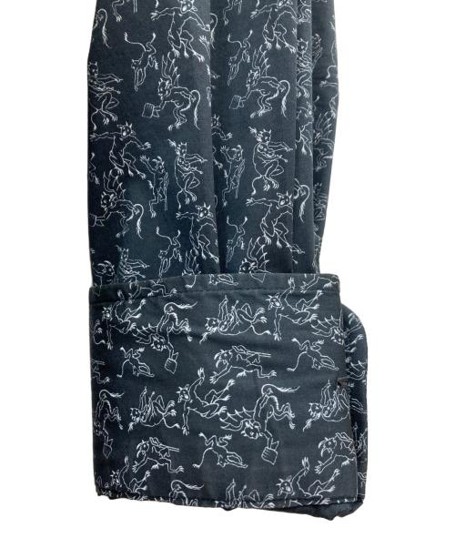 PRADA（プラダ）PRADA (プラダ) 総柄L/Sシャツ ネイビー サイズ:38の古着・服飾アイテム