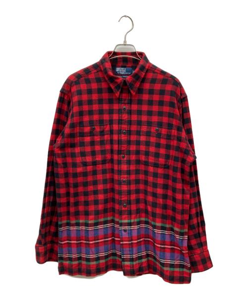 POLO RALPH LAUREN（ポロ・ラルフローレン）POLO RALPH LAUREN (ポロ・ラルフローレン) EMMONS WORK SHIRT レッド サイズ:Mの古着・服飾アイテム