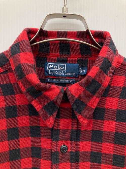 POLO RALPH LAUREN（ポロ・ラルフローレン）POLO RALPH LAUREN (ポロ・ラルフローレン) EMMONS WORK SHIRT レッド サイズ:Mの古着・服飾アイテム