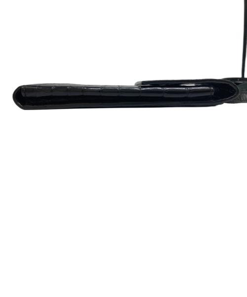 Saint Laurent Paris（サンローランパリ）Saint Laurent Paris (サンローランパリ) クロコ型押し フォンショルダーポーチ ブラックの古着・服飾アイテム