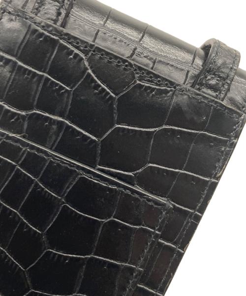 Saint Laurent Paris（サンローランパリ）Saint Laurent Paris (サンローランパリ) クロコ型押し フォンショルダーポーチ ブラックの古着・服飾アイテム