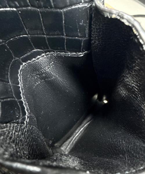 Saint Laurent Paris（サンローランパリ）Saint Laurent Paris (サンローランパリ) クロコ型押し フォンショルダーポーチ ブラックの古着・服飾アイテム