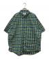 A BATHING APE（ア ベイシング エイプ）の古着「Mini Ape Head Check Loose Fit S/S Shirt」｜グリーン