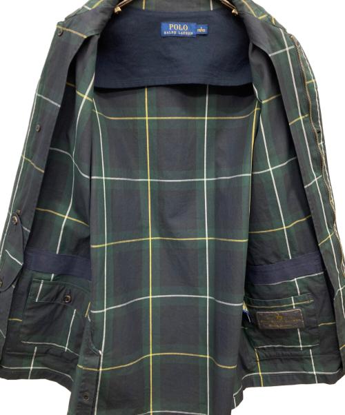 POLO RALPH LAUREN（ポロ・ラルフローレン）POLO RALPH LAUREN (ポロ・ラルフローレン) チェック柄ハンティングジャケット ネイビー×グリーン サイズ:sの古着・服飾アイテム