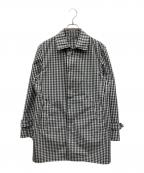 MACKINTOSH PHILOSOPHYマッキントッシュ フィロソフィー）の古着「ギンガムチェックステンカラーコート」｜ホワイト×ブラック