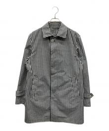 MACKINTOSH PHILOSOPHY（マッキントッシュ フィロソフィー）の古着「ギンガムチェックステンカラーコート」｜ホワイト×ブラック