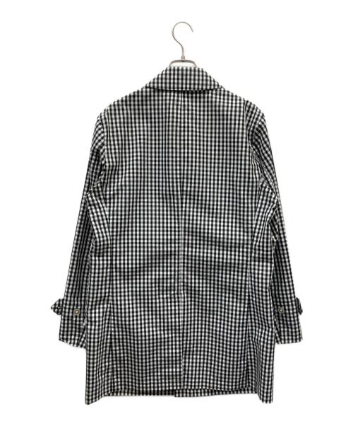 MACKINTOSH PHILOSOPHY（マッキントッシュ フィロソフィー）MACKINTOSH PHILOSOPHY (マッキントッシュ フィロソフィー) ギンガムチェックステンカラーコート ホワイト×ブラック サイズ:38の古着・服飾アイテム
