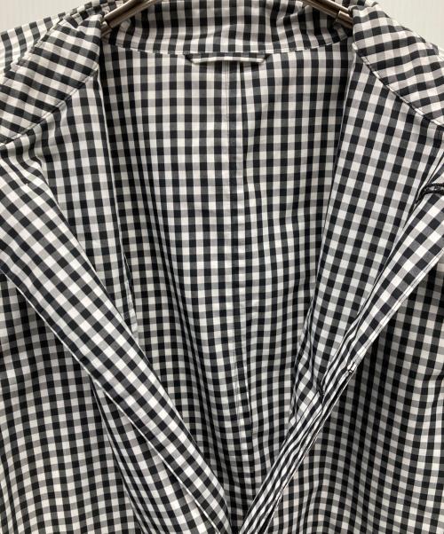 MACKINTOSH PHILOSOPHY（マッキントッシュ フィロソフィー）MACKINTOSH PHILOSOPHY (マッキントッシュ フィロソフィー) ギンガムチェックステンカラーコート ホワイト×ブラック サイズ:38の古着・服飾アイテム