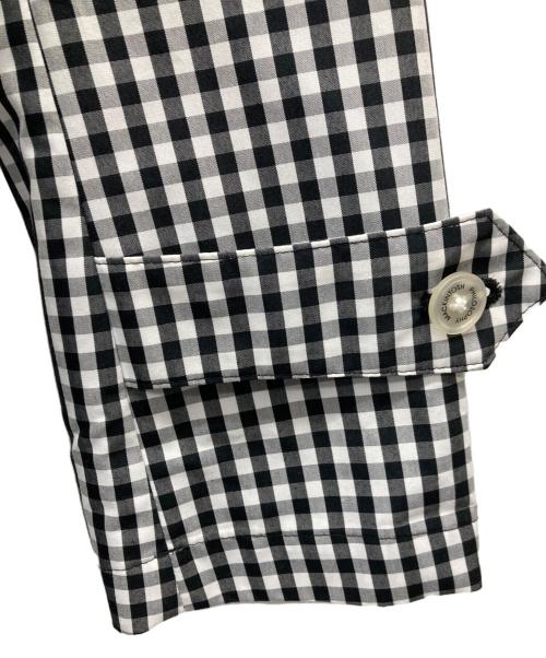 MACKINTOSH PHILOSOPHY（マッキントッシュ フィロソフィー）MACKINTOSH PHILOSOPHY (マッキントッシュ フィロソフィー) ギンガムチェックステンカラーコート ホワイト×ブラック サイズ:38の古着・服飾アイテム