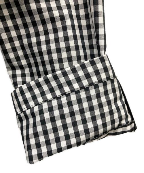 MACKINTOSH PHILOSOPHY（マッキントッシュ フィロソフィー）MACKINTOSH PHILOSOPHY (マッキントッシュ フィロソフィー) ギンガムチェックステンカラーコート ホワイト×ブラック サイズ:38の古着・服飾アイテム