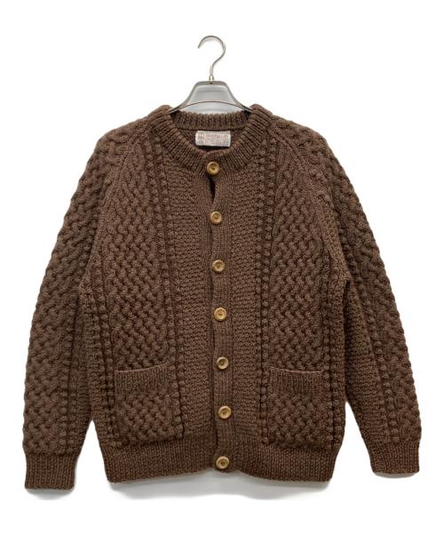 INVERALLAN（インバーアラン）INVERALLAN (インバーアラン) 4A CREW NECK CARDIGAN ブラウン サイズ:なしの古着・服飾アイテム