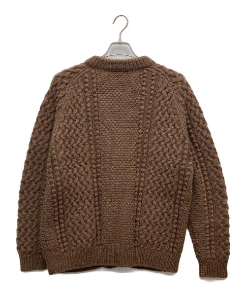 INVERALLAN（インバーアラン）INVERALLAN (インバーアラン) 4A CREW NECK CARDIGAN ブラウン サイズ:なしの古着・服飾アイテム