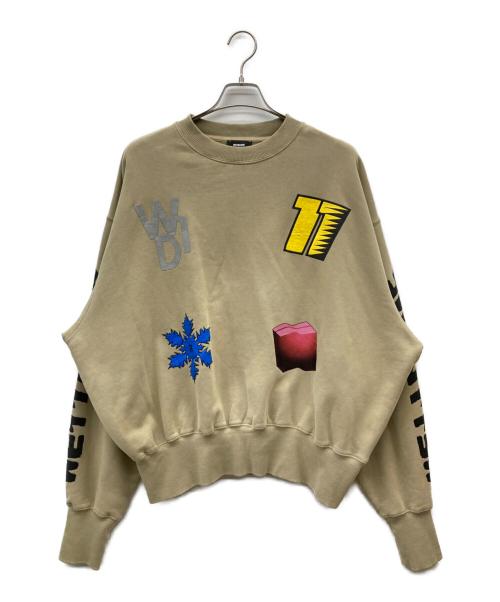 WE11DONE（ウェルダン）WE11DONE (ウェルダン) マルチプリントスウェット カーキ サイズ:Sの古着・服飾アイテム