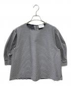 UNITED ARROWS TOKYOユナイテッドアローズトウキョウ）の古着「コクーンスリーブ ボーダー Tシャツ」｜グレー×ネイビー