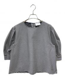 UNITED ARROWS TOKYO（ユナイテッドアローズトウキョウ）の古着「コクーンスリーブ ボーダー Tシャツ」｜グレー×ネイビー