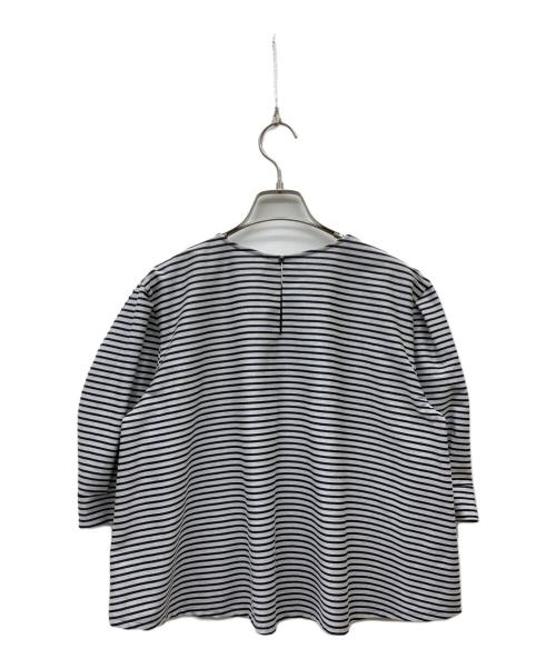 UNITED ARROWS TOKYO（ユナイテッドアローズトウキョウ）UNITED ARROWS TOKYO (ユナイテッドアローズトウキョウ) コクーンスリーブ ボーダー Tシャツ グレー×ネイビー サイズ:-の古着・服飾アイテム
