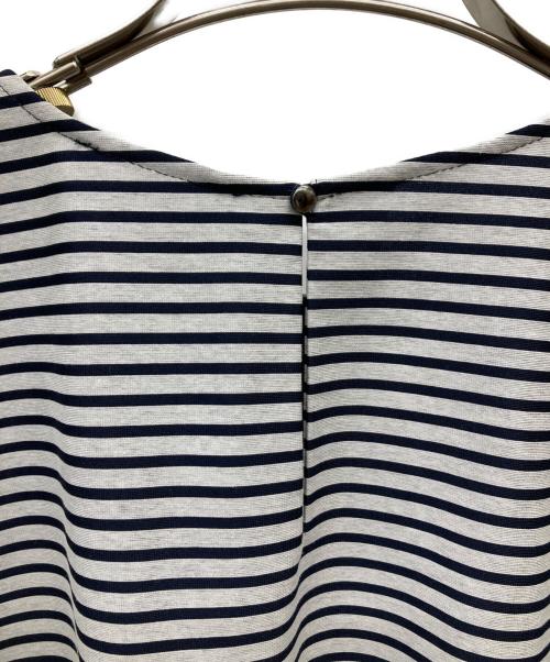 UNITED ARROWS TOKYO（ユナイテッドアローズトウキョウ）UNITED ARROWS TOKYO (ユナイテッドアローズトウキョウ) コクーンスリーブ ボーダー Tシャツ グレー×ネイビー サイズ:-の古着・服飾アイテム