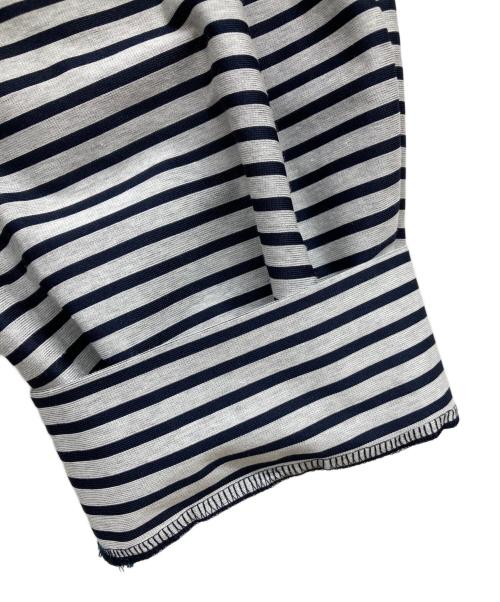 UNITED ARROWS TOKYO（ユナイテッドアローズトウキョウ）UNITED ARROWS TOKYO (ユナイテッドアローズトウキョウ) コクーンスリーブ ボーダー Tシャツ グレー×ネイビー サイズ:-の古着・服飾アイテム