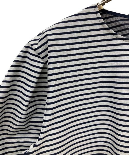 UNITED ARROWS TOKYO（ユナイテッドアローズトウキョウ）UNITED ARROWS TOKYO (ユナイテッドアローズトウキョウ) コクーンスリーブ ボーダー Tシャツ グレー×ネイビー サイズ:-の古着・服飾アイテム