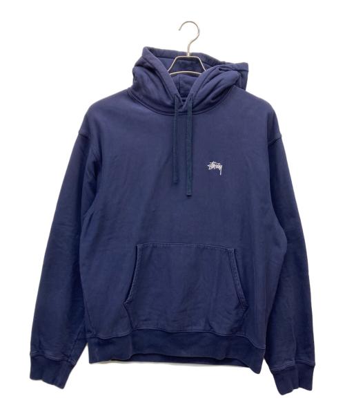stussy（ステューシー）stussy (ステューシー) STOCK LOGO HOODIE ネイビー サイズ:XLの古着・服飾アイテム