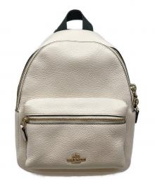COACH（コーチ）の古着「チャーリー ペブルドレザー ミニ リュックサック」｜アイボリー