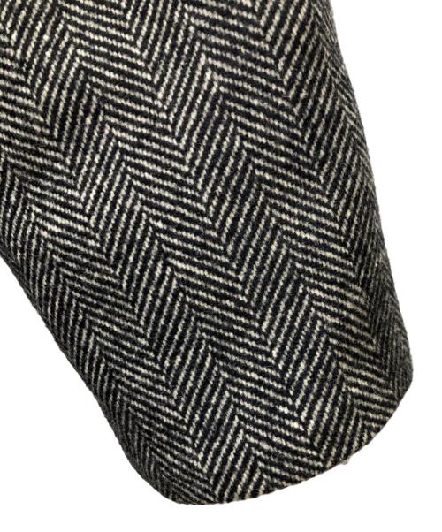 MONCLER（モンクレール）MONCLER (モンクレール) ヘリンボーン N-3Bダウンジャケット グレー×ブラックの古着・服飾アイテム